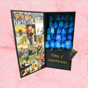 Cofre Fotos Rosas Azules